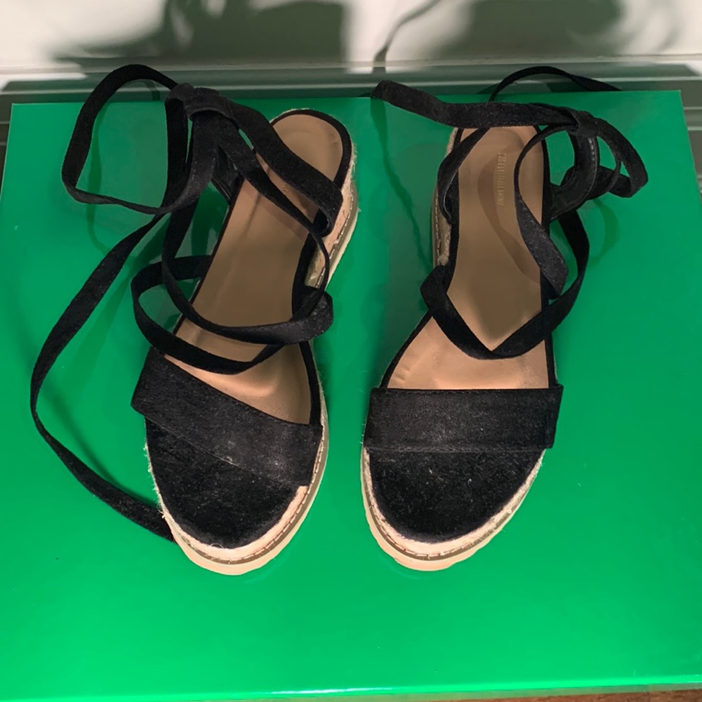 Pretty Little Thing lace up espadrilles